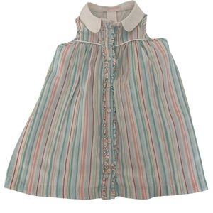 Janie and Jack Pink Label Luxe Ruffle Dress Girls Size 3-6 Months
